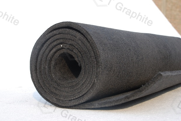 Hard carbon fiber felt