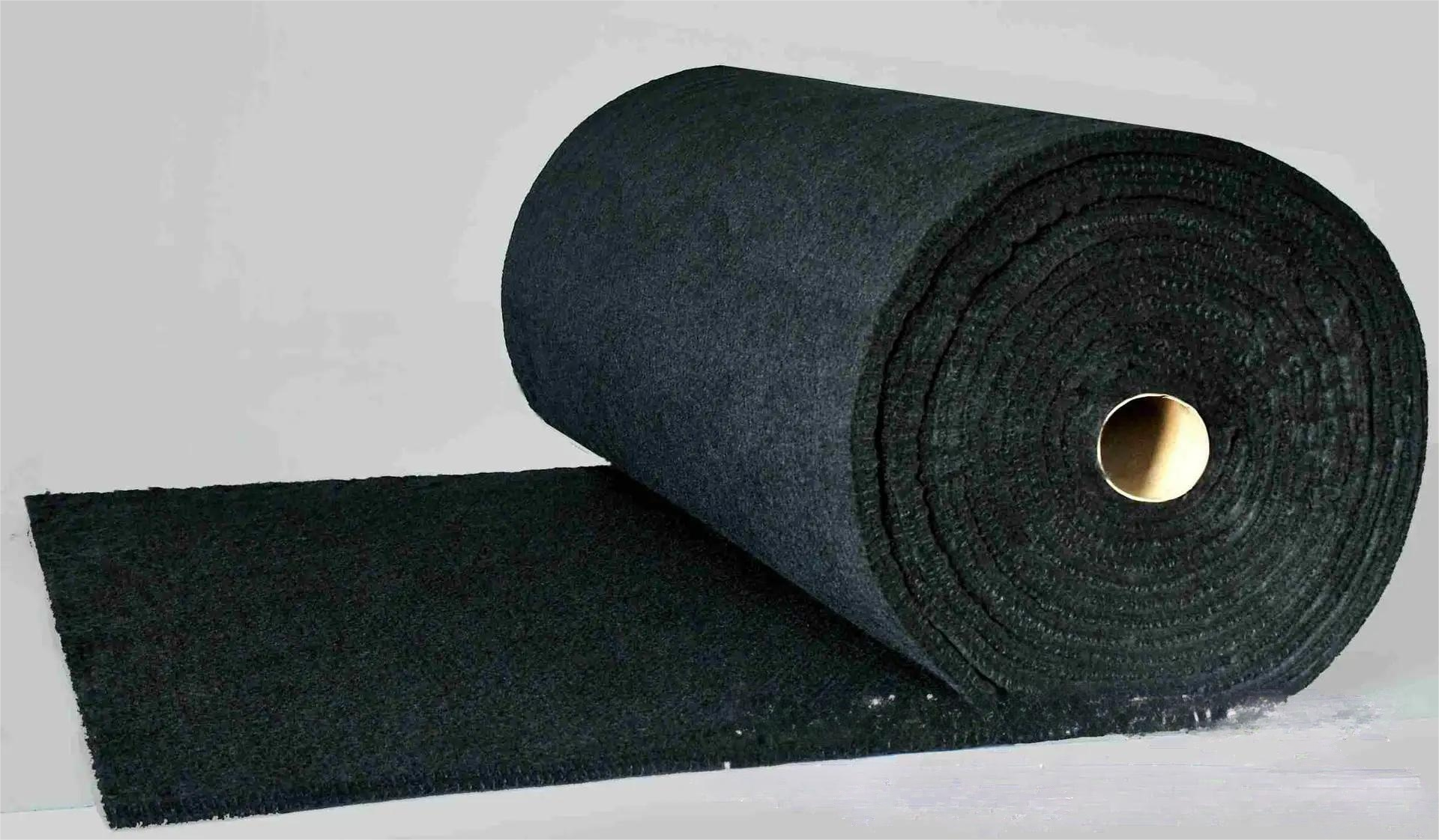 Hard carbon fiber felt