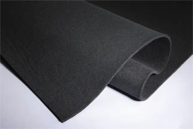 Soft carbon fiber felt