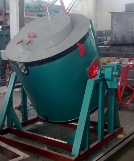 Tiltable Carbon Steel Pot Resistance Metallic Lead Melting Furnace