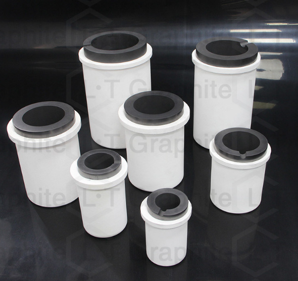 Customized high purity graphite crucible with quartz protective sleeve