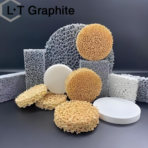 Aluminum Liquid Flitering Purify Ceramic Foam 305*305*50mm-30ppi