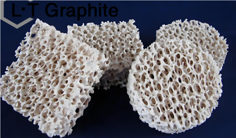 Aluminum Liquid Flitering Purify Ceramic Foam 305*305*50mm-30ppi